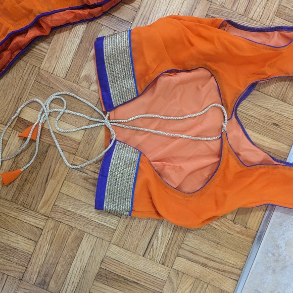 Orange and purple lehenga - Picture 4 of 6